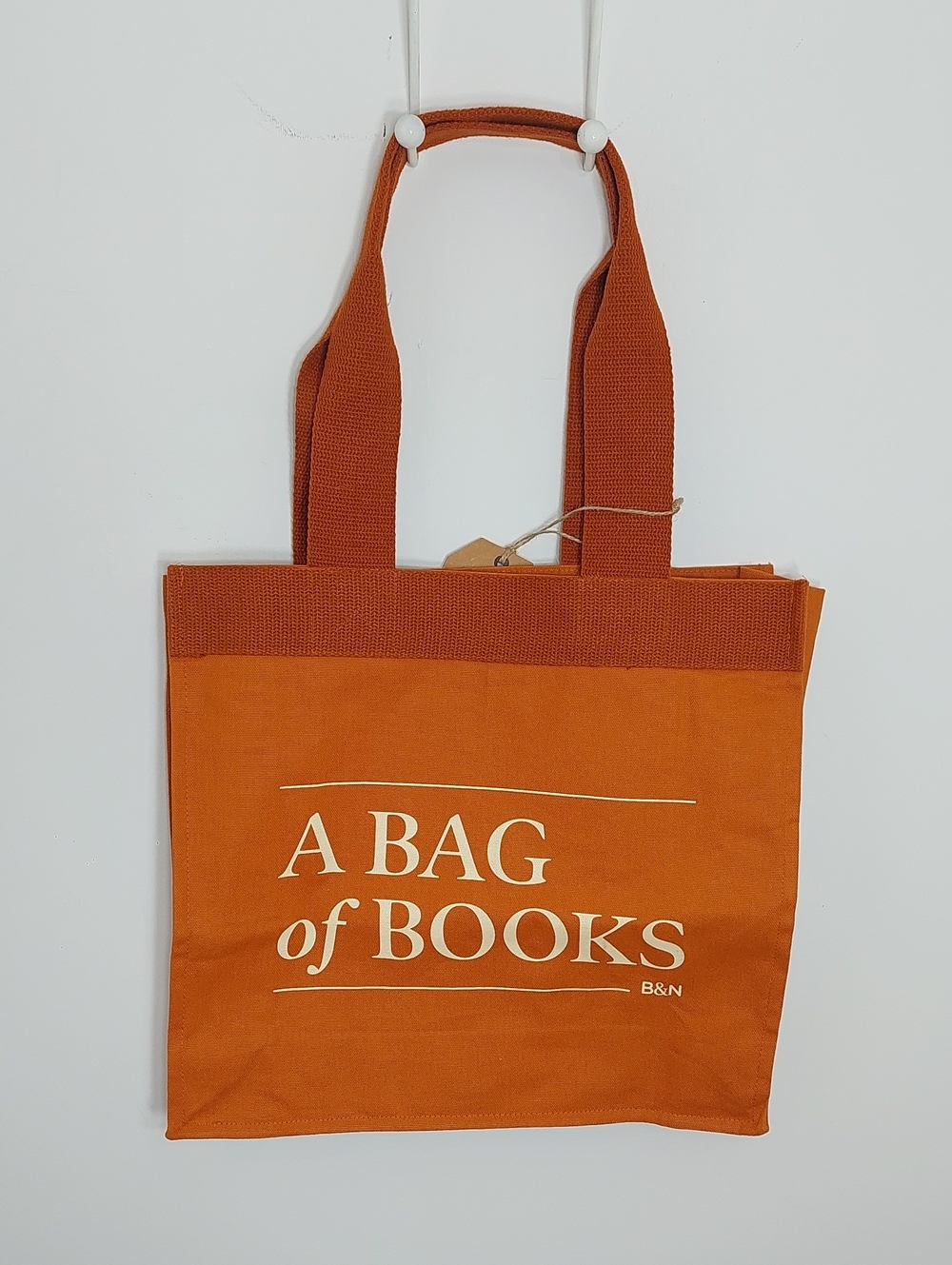 Barnes & Noble Tote Bag Rust Orange Organic Cotton - Picture 3 of 12